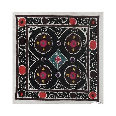 Suzani Tablecloth- Embrodiery Suzani Blanket - Uzbek Boho Embroidery Wall Decor
