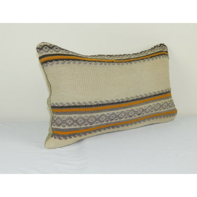 12" X 20" Turkish Kilim Pillow, Throw Pillow, Turkey Pillow, Boho Couch Pillow