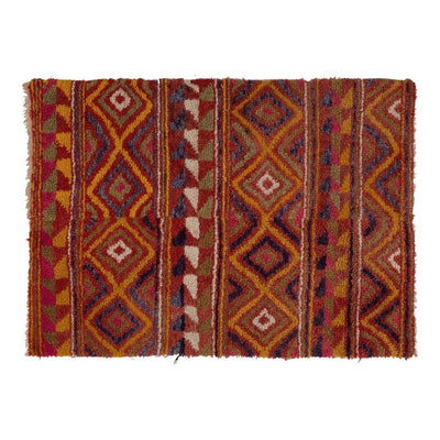 Checkered Midcentury Tulu Rug in Soft Colors 3'10" X 5'4"