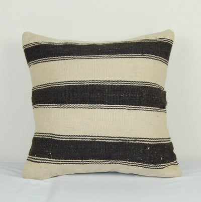 Vintage Striped Turkish Hemp Pillow 16"x16"