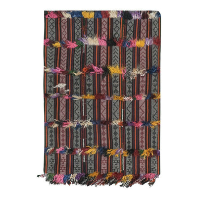 Vintage Goat Hair Turkish Kilim Rug with Tulu Details 3'7" X 5'2"