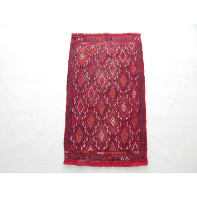 Small Turkish Anatolian Dowry Embroidered Jajim Cicim Kilim Mat, 22'' x 37''