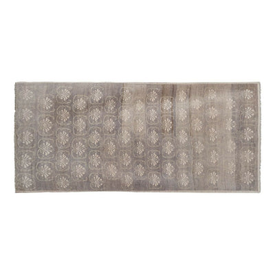 Vintage Midcentury Karapinar Floral Brown Wool Rug