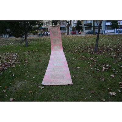 Hand-Made Long Runner Vintage Kilim Runner Tread - Stair Carpet 2'11" X 22'4"