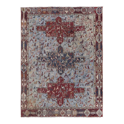 Handwoven Tribal Embroidery Tapestry Kilim, Small Size Carpet