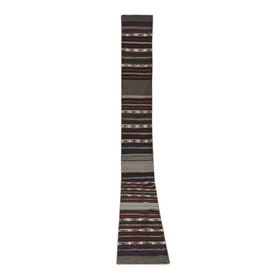 Early 20th Century Gabbeh Stair Kilim Runner with Horizontal Stripe