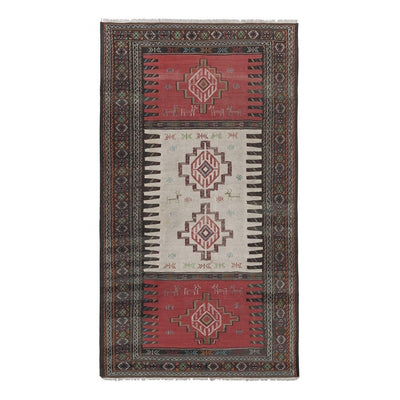 Vintage Animal Turkish Soumac Kilim Rug 3'6'' x 6'1''