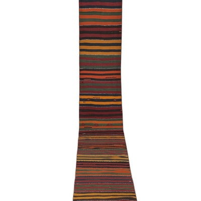 Mid Century 20th Turkish Extra Long Rug Runner with Multi Color 2'4'' x 18'8''