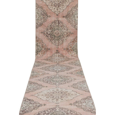 Vintage Extra Long Turkish Runner With Soft Muted Color 2'10" X 22'8"