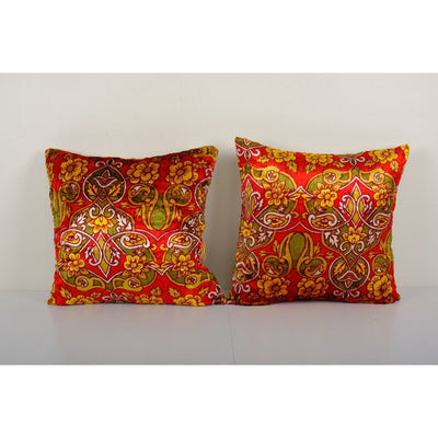 Set of Two Turkish Velvet Pillow Cover 20'' x 20''