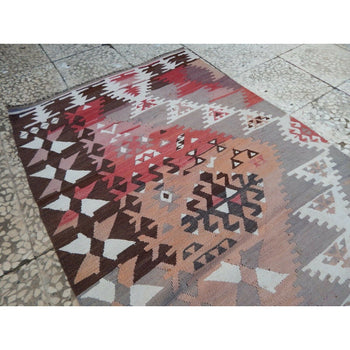 12' Faded Pale Runner Vintage Woven Extra Long Kilim Rug Entryway Hall Runner