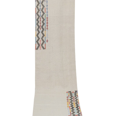 Mid Century Turkish Long and Narrow Kilim Runner, Boho Nomadic Stair Kilim