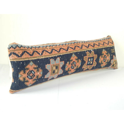 Vintage Traditional Carpet Pillow, curated neutral vintage pillows 10" X 34"