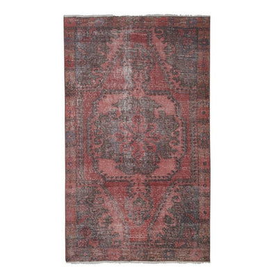 Decorative Soft Colors Rug, Overdyed Flat Weave Handmade Rug 4'1'' x 6'7''