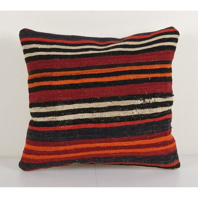 Turkish Kilim Pillow Case, Handmade Decorative Throw Pillow