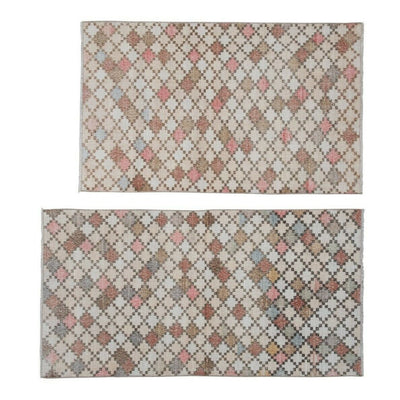 Checkered Pair Turkish Sparta Rug - Set of Two 3'10" X 6'2"