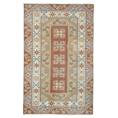Native Turkish Soft Muted Color Oushak Living Room Rug 5'1" X 7'9"