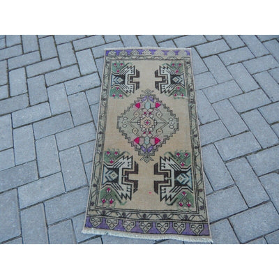 Distressed Oushak Carpet 1'8'' X 3'4''