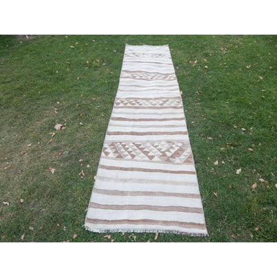 Mid Century Modern Herki Kilim Runner - Stair and Hallway Carpet