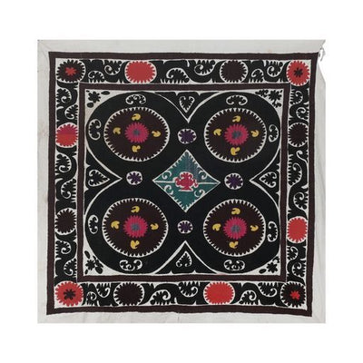 Suzani Tablecloth- Embrodiery Suzani Blanket - Uzbek Boho Embroidery Wall Decor
