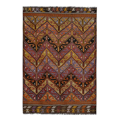 Handwoven Turkish Anatolia Kilim Oushak Rug 3'10" X 5'
