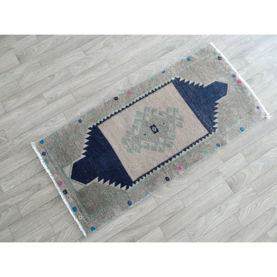 Decorative Rugs, Vintage Small Turkish Oushak Carpet, Bathroom Rug, Boho Rug