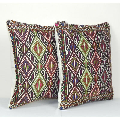Turkısh kilim,pillow handwoven,pillow 16" x 16"