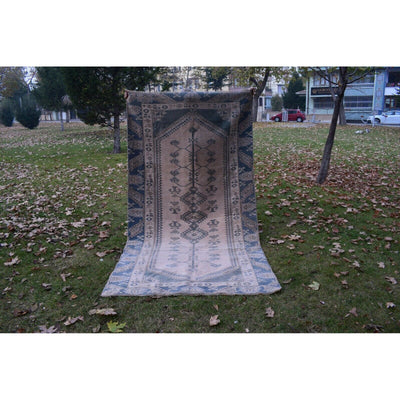 Vintage Distressed Turkish Oushak Rug - Designer Carpet 4'11'' X 9'