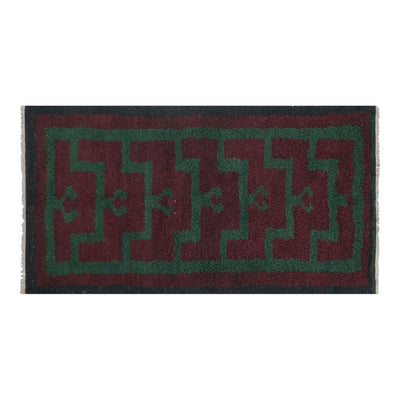 Mid Century Modern Tulu Turkish Tulu Rug with Tribal Pattern 3'11'' x 6'10''