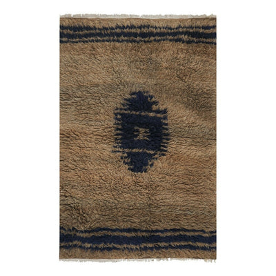 1960s Organic Wool Turkish Camel Tulu Shaggy Rug 3'8" X 5'6"