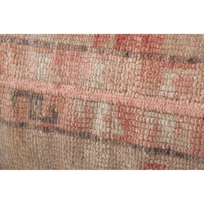 Vintage Green Tan Bedding Rug Pillow Case Fashioned from an Anatolian Vintage