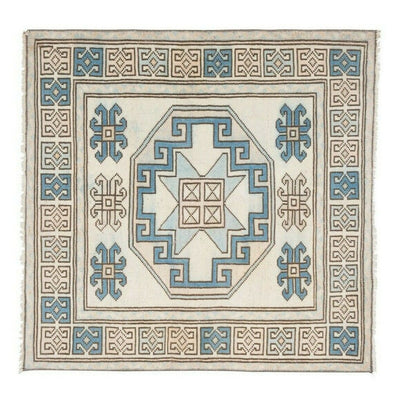 Vintage Square Turkish Kars Rug - Door Mat Carpet 3'8" X 3'10"