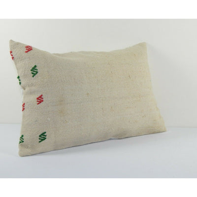 Decorative Wool Throw Pillow, Sofa Cushion Cover, Home Decor 16" x 22"