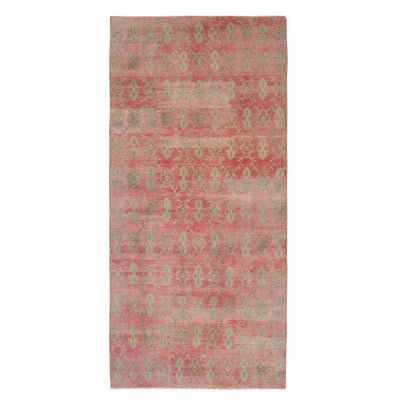 4.7 x 9.9 Ft. Vintage Handmade Muted Color Foyer Turkish Oushak Wool Rug Runner