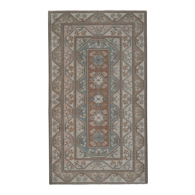 Decorative Turkish Soft Muted Color Oushak Living Room Rug 5'2'' x 8'11''