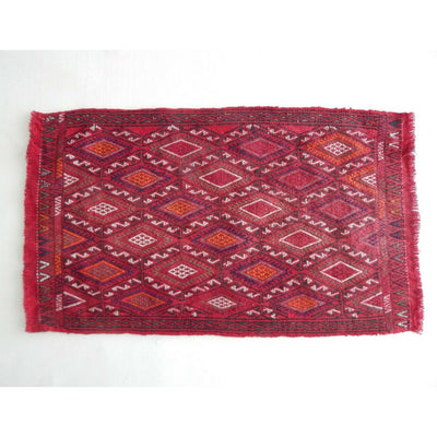 Small Turkish Anatolian Dowry Embroidered Jajim Cicim Kilim Mat, 22'' x 37''