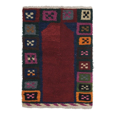 Vintage Organic Wool Turkish Tulu Rug 3'3'' x 4'1''