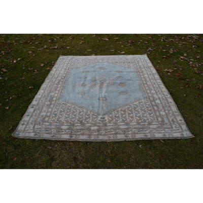 Decorative Turkish Soft Color Oushak Rug, Living Room Rug 6'11'' X 8'8''