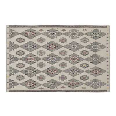 Turkish Kilim Rug, Canvas Vintage Turkish, Embroided Jajim Kilim 5'1'' x 7'4''