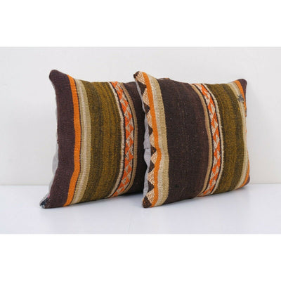 16" x 16" Sofa Kilim Square Pillow Cover