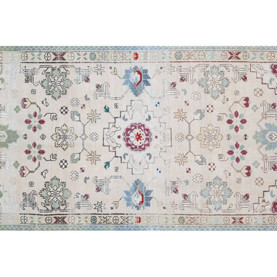 Distressed Handknotted Caucasian Rug 4'1" X 6'5"
