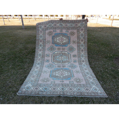 Oriental Area Rugs Wool Turkish Oushak Carpet, Office and Dining Room Carpet