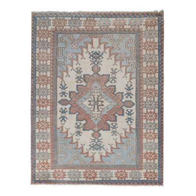 Vintage Oversize Gray Turkish Oushak Rug 5'8" X 7'5"