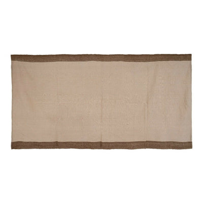 Vintage Organic Wool Turkish Hemp Kilim Rug - 4'11" X 9'6"