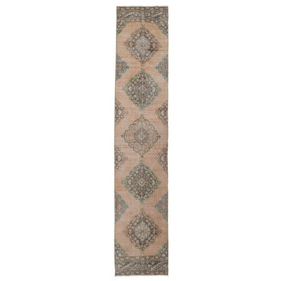 Long and Narrow Handmade Staircase Turkish Wool Runner 2'7" X 13'4"
