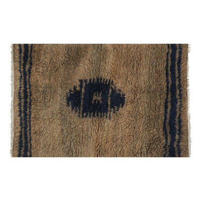 1960s Organic Wool Turkish Camel Tulu Shaggy Rug 3'8" X 5'6"