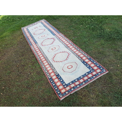 1970s Vintage Turkish Oushak Pastel Hallway Runner - 2'9'' x 9'3''
