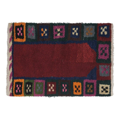 Vintage Organic Wool Turkish Tulu Rug 3'3'' x 4'1''