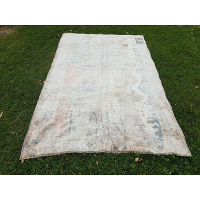 1970s Vintage Large Oushak Turkish Rug With Modern Design in Muted Warm Colors