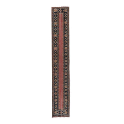 Long and Narrow Handmade Staircase Turkish Wool Rug Runner 2' x 12'4''